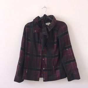 purple plaid jacket from soft surroundings